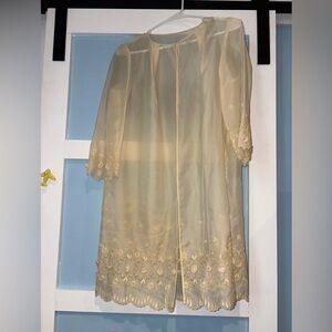 Delicate Cream Floral Chemise